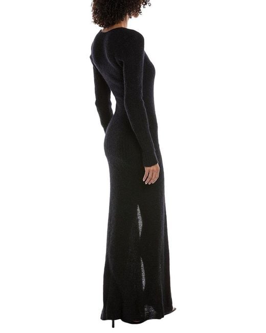Jacquemus Black Maxi Alpaca & Mohair-Blend Sweaterdress
