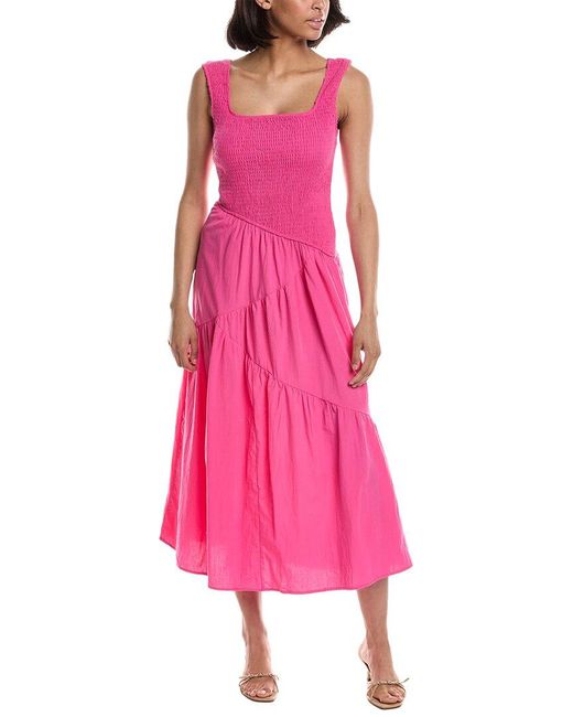 Madison Miles Pink Midi Dress