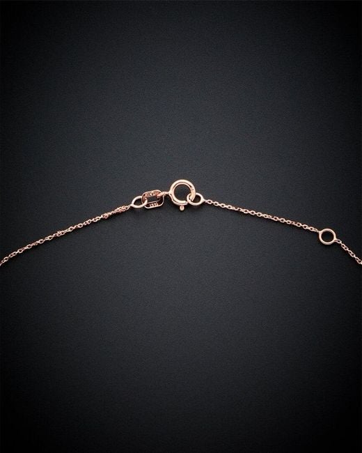 Italian Gold Black 14k Italian Rose Gold Tube Station Necklace