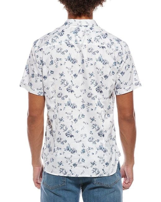 John Varvatos White Loren Slim Fit Sport Shirt for men
