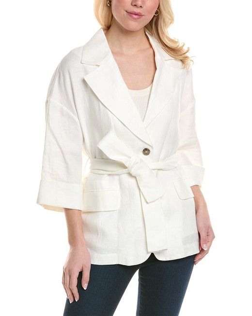 Peserico White Linen Jacket