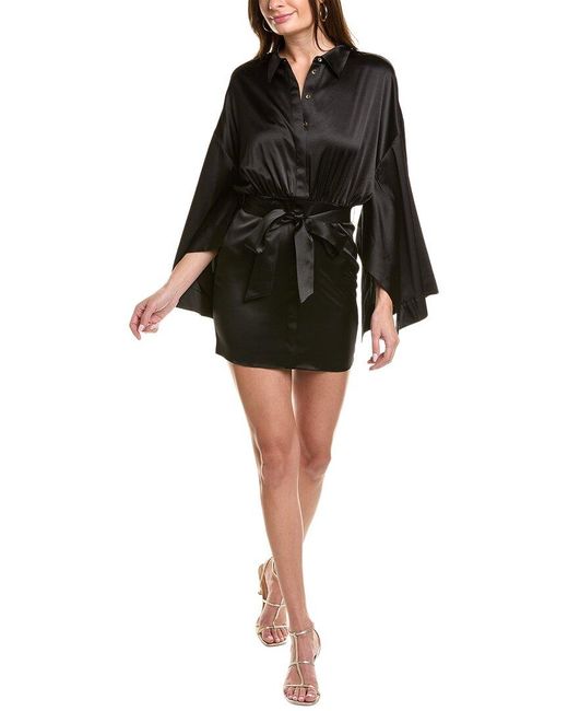 retroféte Black Scottie Silk-blend Dress