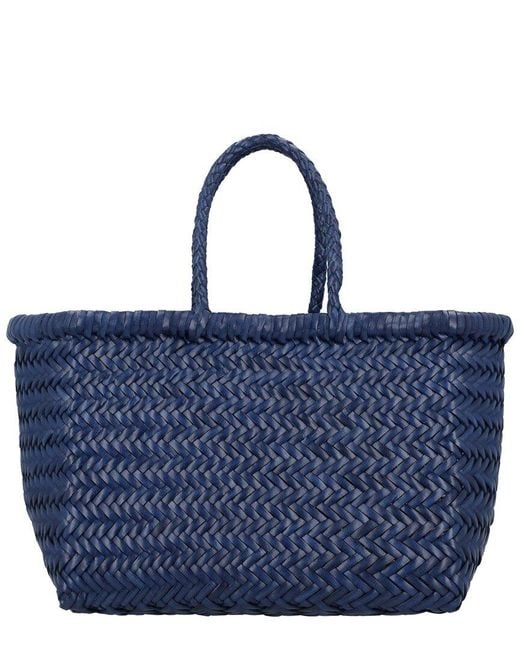 Dragon Diffusion Blue Triple Jump Small Leather Tote