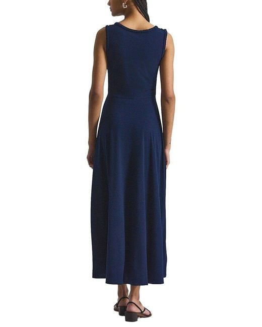 10 Crosby Derek Lam Blue Misha Matte Jersey Ruched Dress