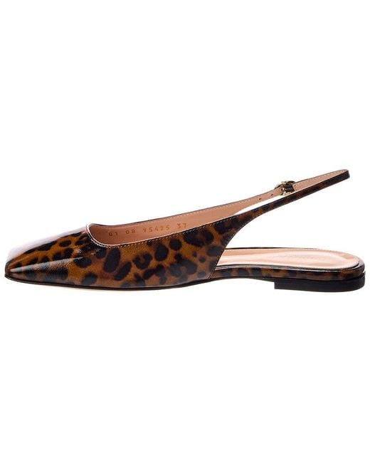 Gianvito Rossi Brown Leather Ballerina Flat