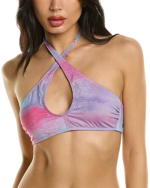 BCBGeneration Purple Convertible Bikini Top