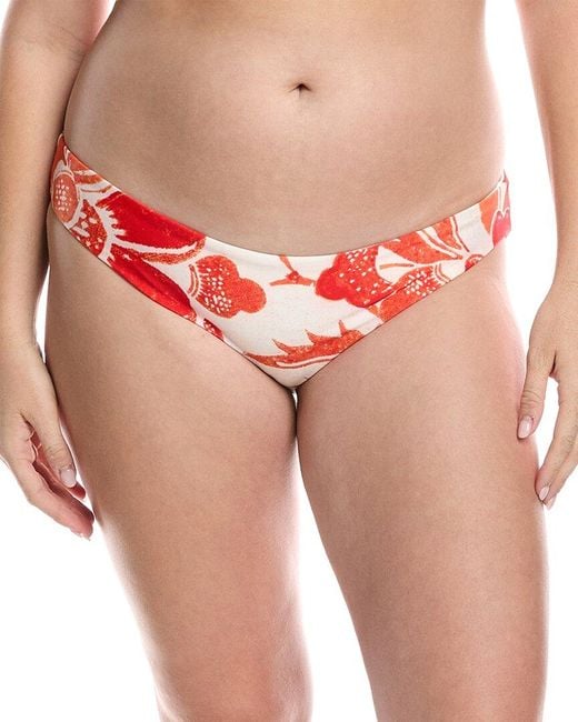 Mara Hoffman Red Zoa Bikini Bottom