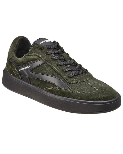 Karl Lagerfeld Black Leather Sneaker for men