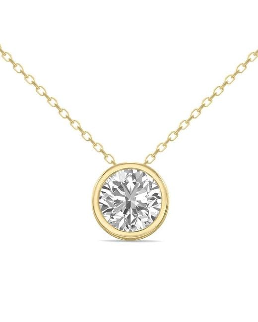 Lab Grown Diamonds Metallic 14k 0.75 Ct. Tw. Lab Grown Diamond Necklace
