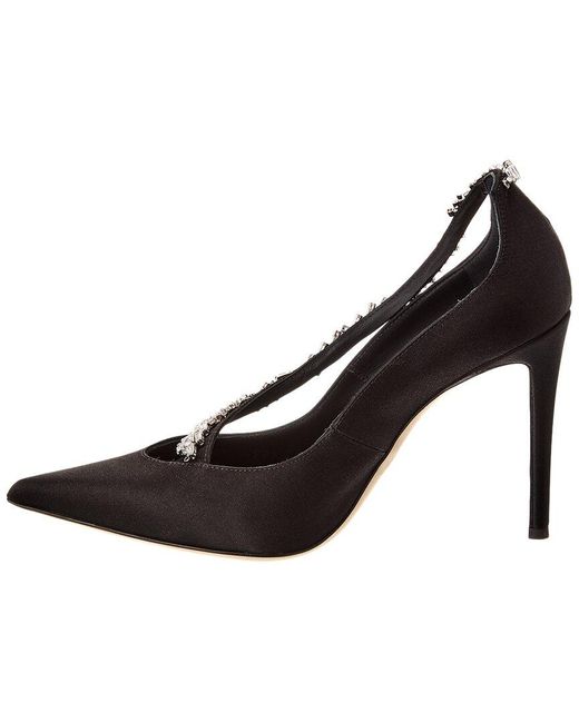 Giuseppe Zanotti Black Filipa Crystal 105 Satin Pump