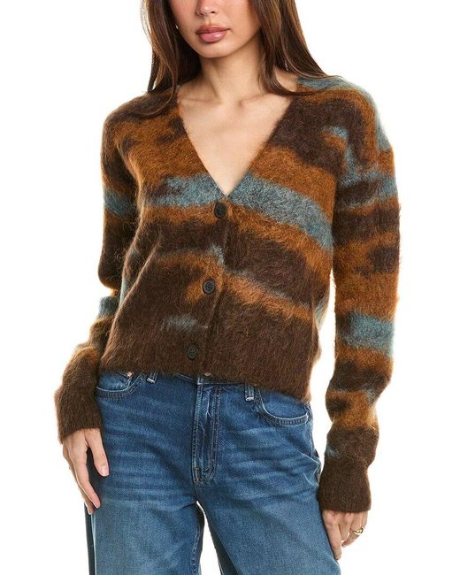 AllSaints Blue Volka Mohair-Blend Cardigan