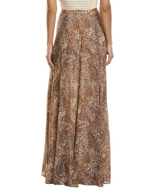 L'Agence Brown Patrica Full Maxi Skirt