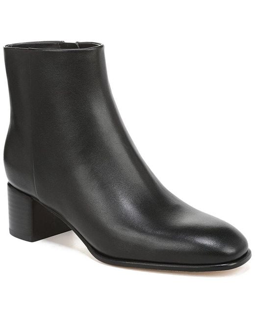 Vince Black Arabel Leather Short Boot