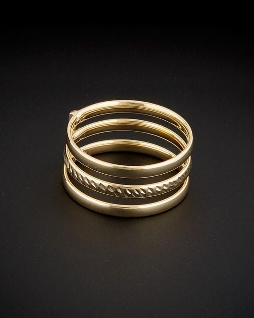 Italian Gold Black 14k Triple Band Ring