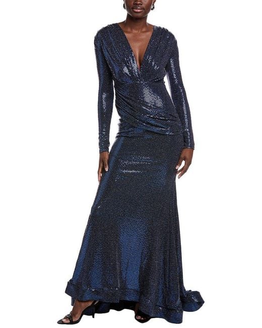 Issue New York Blue Sequin Gown