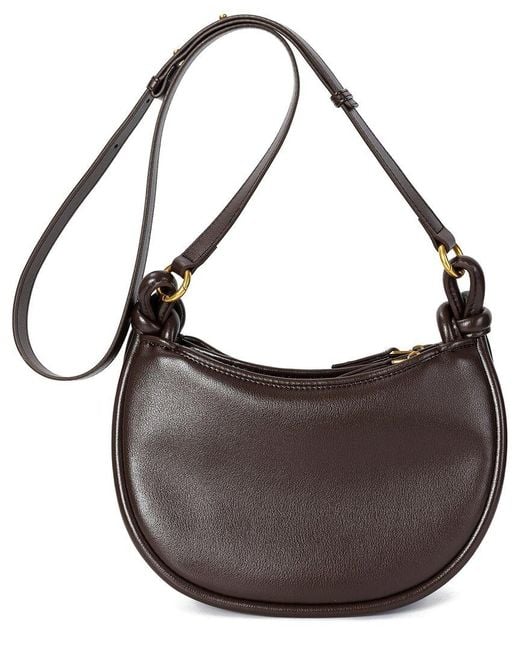 Tiffany & Fred Paris Brown Hand-Woven Leather Messenger Bag
