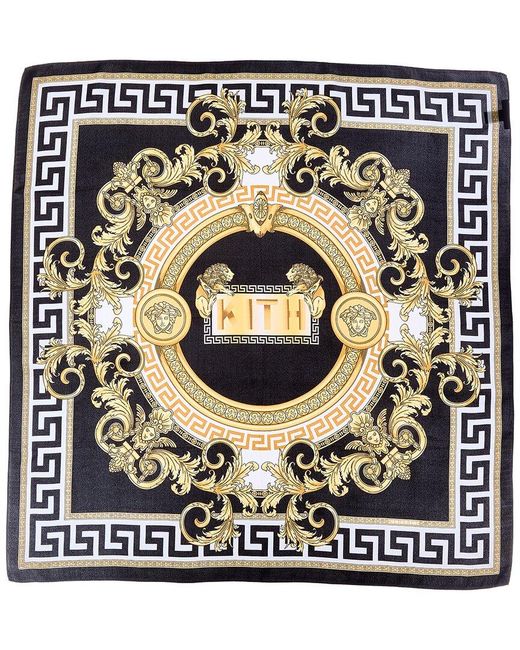 Versace Black Silk Scarf