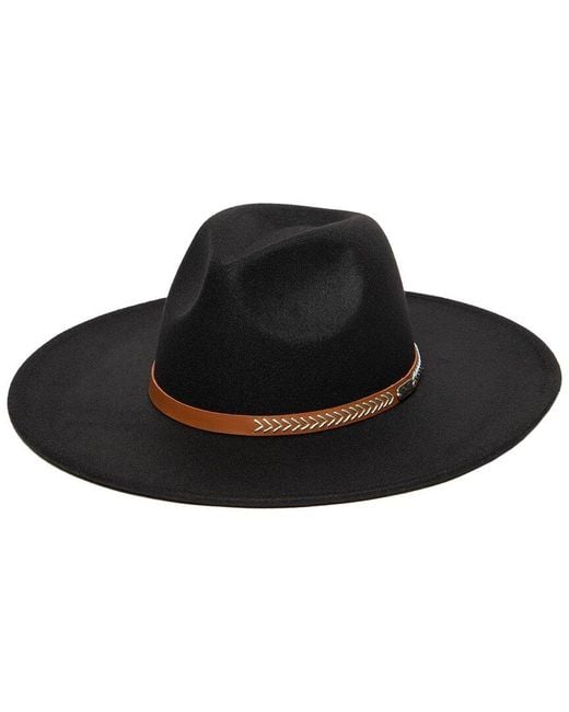 Frye Black Stiff Brim Fedora
