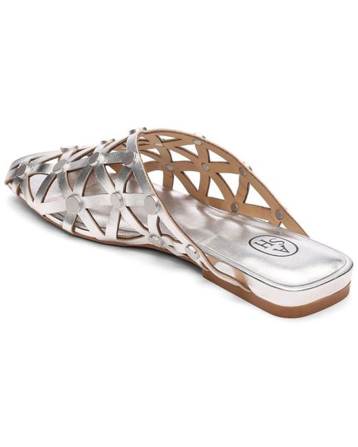Ash White Bone Leather Mule