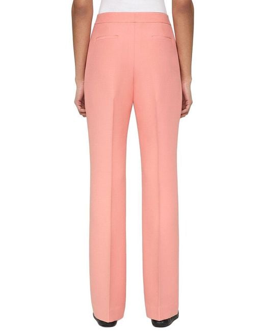 Lafayette 148 New York Pink Plus Saint Marks Wool-Blend Flared Pant