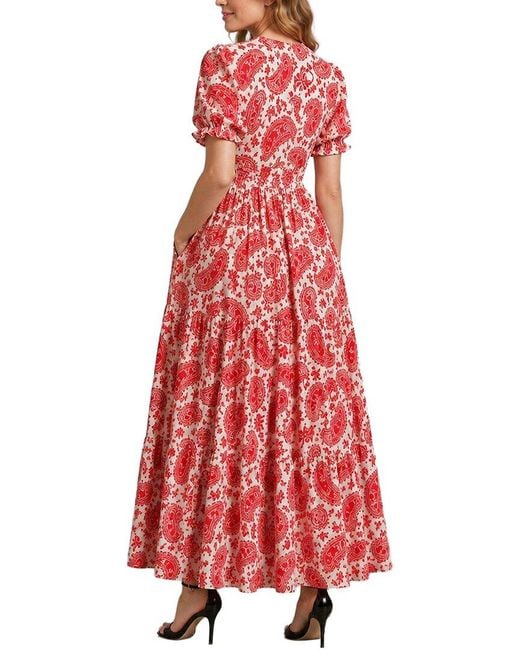 Tedora Red Maxi Dress