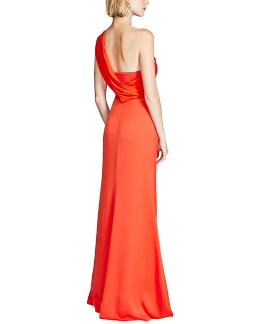 Halston Heritage Red Roselle Gown