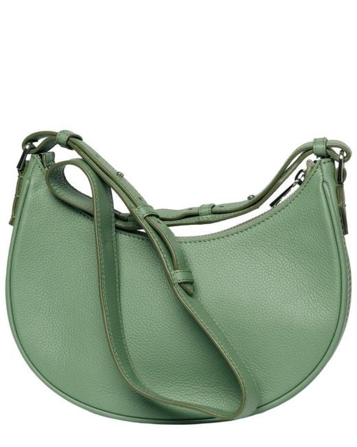 Zadig & Voltaire Green Moonvibe Grained Leather Crossbody