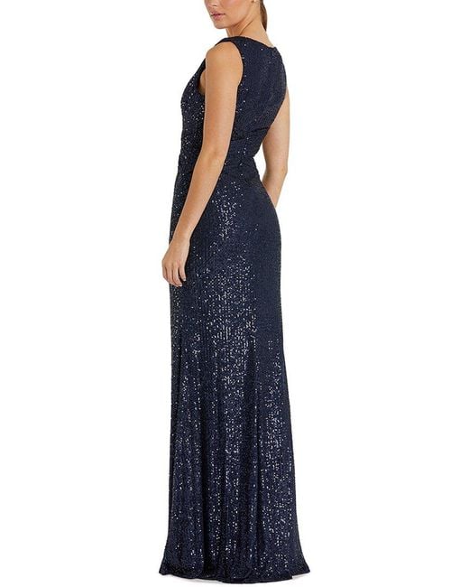 Mac Duggal Blue Maxi Dress