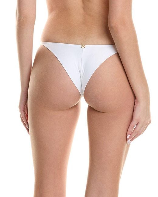 ViX White Solid Brooke Cheeky Bikini Bottom