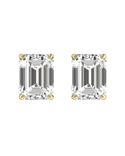 Lab Grown Diamonds Metallic 14k 0.75 Ct. Tw. Lab Grown Diamond Earrings