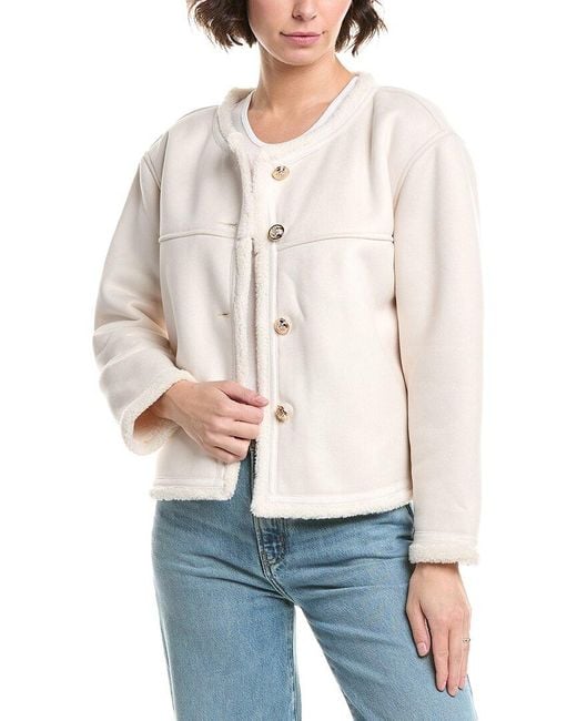 Pascale La Mode White Fleece Jacket