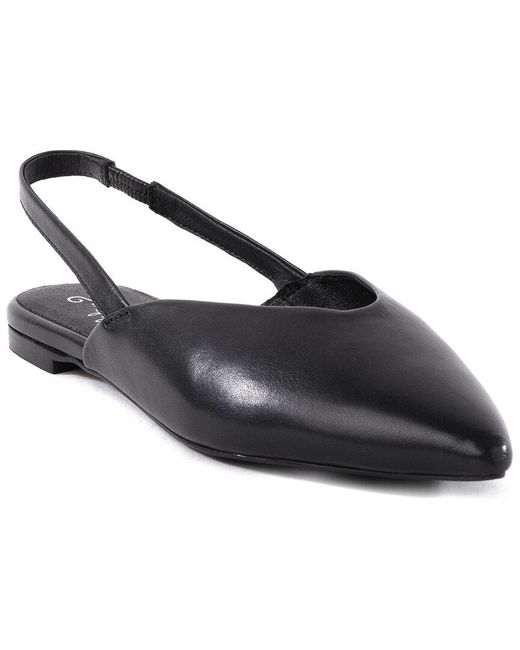 Seychelles Black Holli Leather Flat