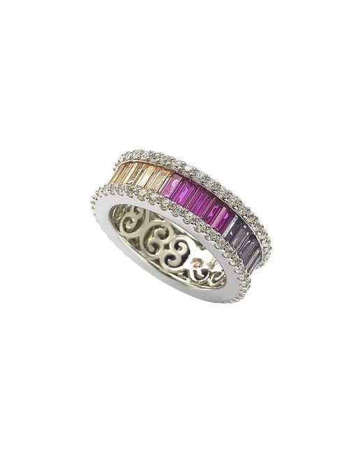 Suzy Levian CZ Jewelry White Suzy Levian Silver Cz Eternity Ring