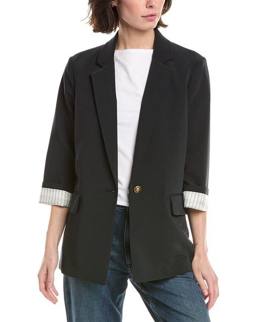 Rag & Bone Black Jennie Crepe Blazer