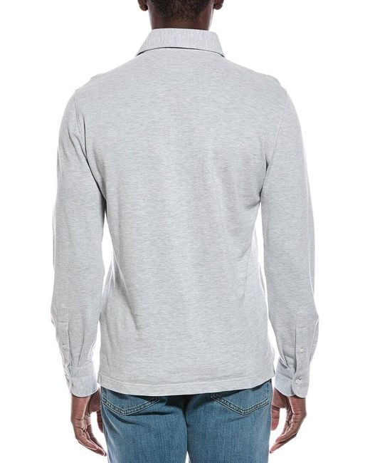 Brunello Cucinelli Gray Slim Fit Polo Shirt for men