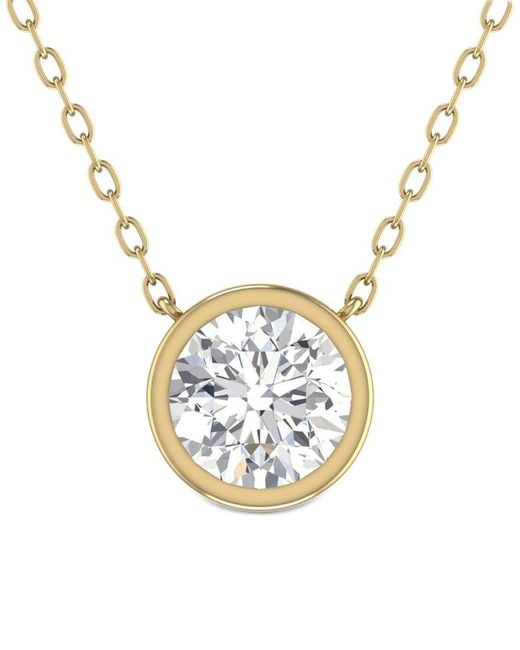 Lab Grown Diamonds Metallic 14k 0.75 Ct. Tw. Lab Grown Diamond Necklace