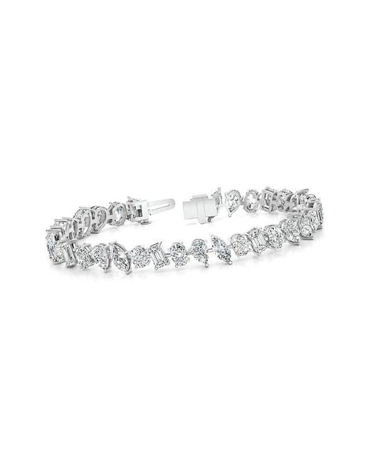 Lab Grown Diamonds White 14K 9.66 Ct. Tw. Lab-Grown Diamond Tennis Bracelet