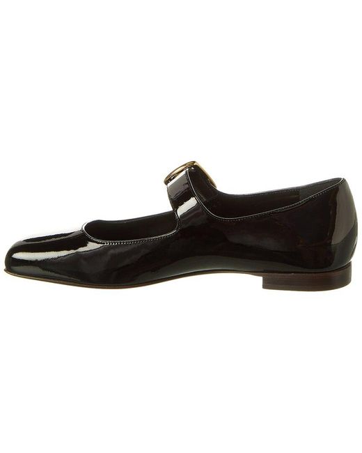 Chloé Black Polly Patent Ballerina Flat