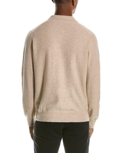 Vince Natural Boiled Cashmere Johnny Collar Sweater for men