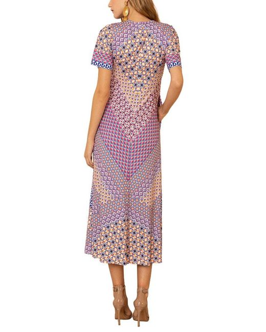 Hale Bob Purple Rayne Midi Dress