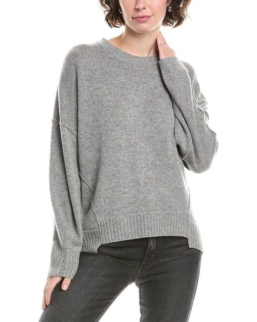 No Name Gray Noname High-Low Cashmere Sweater