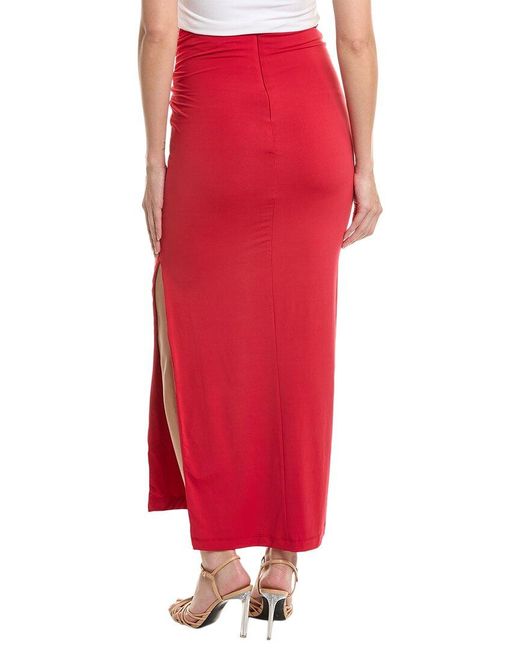 Bardot Red Neve Maxi Skirt