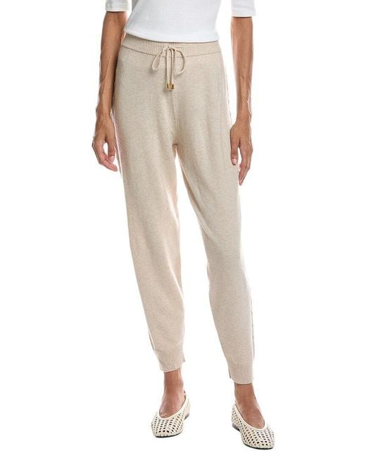Brodie Cashmere Natural Lucy Cable Cashmere Jogger