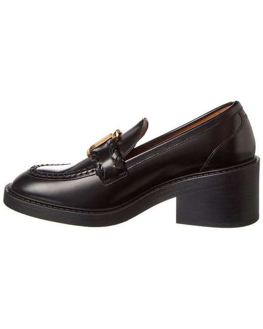 Chloé Black Marcie Leather Loafer