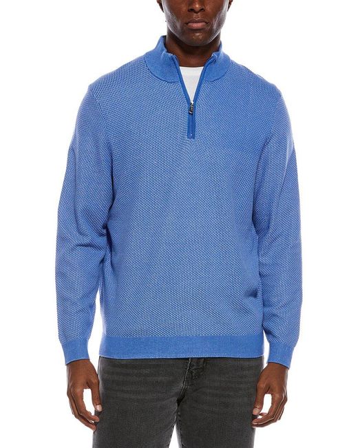 Tommy Bahama Blue New Coolside Legend 1/4-Zip Pullover for men