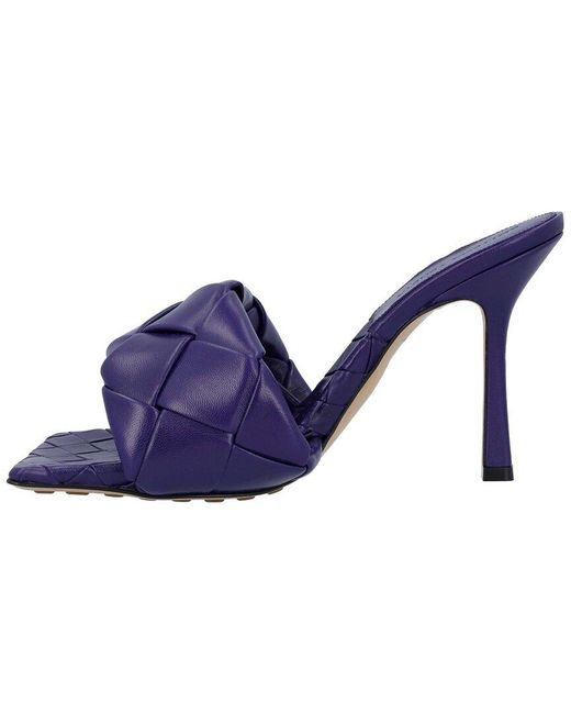 Bottega Veneta Blue Lambskin Leather Lido Mule (Authentic Pre-Loved)