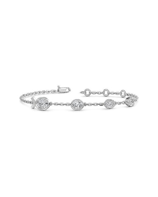Lab Grown Diamonds White 14K 1.36 Ct. Tw. Lab-Grown Diamond Tennis Bracelet