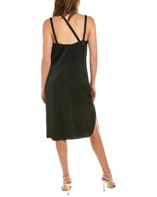 Helmut Lang Black Velvet Silk-blend Slip Dress