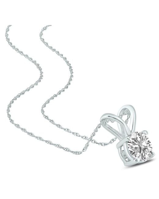 Lab Grown Diamonds White 14K 1.00 Ct. Tw. Lab Grown Diamond Necklace