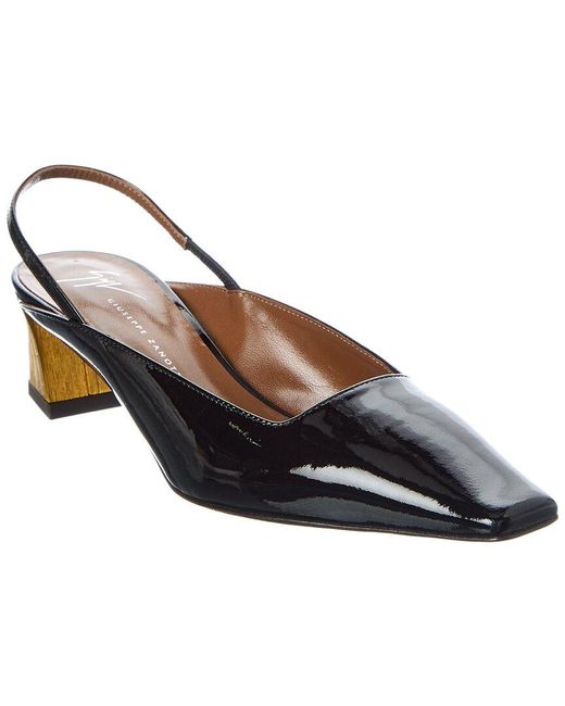 Giuseppe Zanotti Black Brenda 45 Patent Slingback Pump